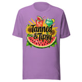 Tanned and Tipsy - Unisex T-Shirt - Team Purple