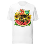 Tanned and Tipsy - Unisex T-Shirt - White