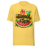 Tanned and Tipsy - Unisex T-Shirt - Yellow