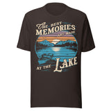 The Best Memories Are Made At The Lake - Unisex T-Shirt - Midnight Navy - Brown