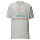 The Lake Is My Happy Place - Unisex T-Shirt - Athletic Gray