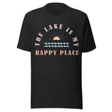 The Lake Is My Happy Place - Unisex T-Shirt - Black