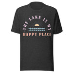 The Lake Is My Happy Place - Unisex T-Shirt - Dark Gray