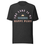 The Lake Is My Happy Place - Unisex T-Shirt - Dark Gray