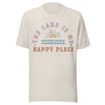 The Lake Is My Happy Place - Unisex T-Shirt - Dust White
