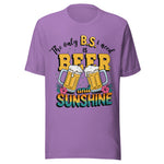 The Only BS I Need Is Beer And Sunshine - Unisex T-Shirt - Heather Team Purple