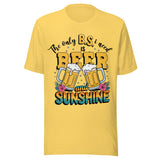 The Only BS I Need Is Beer And Sunshine - Unisex T-Shirt - Yellow