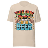 This Guy Needs A Beer - Unisex T-Shirt - Soft Cream