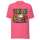 Trick Or Treat - Unisex Halloween T-Shirt - Charity Pink