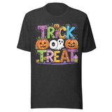 Trick Or Treat - Unisex Halloween T-Shirt - Dark Gray