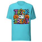 Trick Or Treat - Unisex Halloween T-Shirt - Turquoise Blue