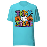 Trick Or Treat - Unisex Halloween T-Shirt - Turquoise Blue