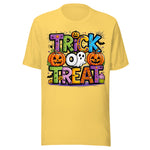 Trick Or Treat - Unisex Halloween T-Shirt - Yellow