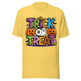 Trick Or Treat - Unisex Halloween T-Shirt - Yellow