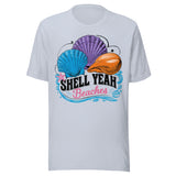 Vintage Shell Yeah Beaches - Unisex T-Shirt - Light Blue