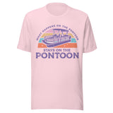 What Happens On The Pontoon Stays On The Pontoon - Unisex T-Shirt - Soft Pink